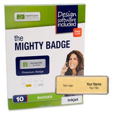 IPP 2815 Imprint Plus Mighty Badge Gold Inkjet Name Badges IPP2815