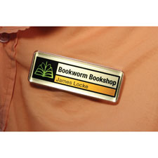 IPP 2907 Imprint Plus Mighty Badge Gold Laser Name Badges IPP2907
