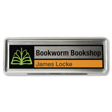 IPP 2839 Imprint Plus Mighty Badge Silvr Inkjet Name Badges IPP2839
