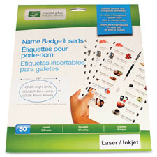 IPP 3218 Imprint Plus Oval Shape Badges White Insert Sheets IPP3218