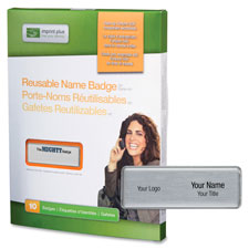 IPP 3393 Imprint Plus Prof. Reusable Silver Name Badges IPP3393