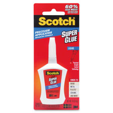 Scotch AD124 Super Glue Liquid, Precision Applicator, 0.14 oz