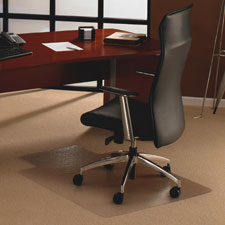 FLR 1115223LR Floortex Polycarbonate Wide Lip Med Pile Chairmats FLR1115223LR