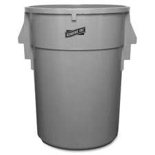 Genuine Joe 11585 Trash Container, Back Saver, 44 Gal., Dark Gray