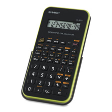 Sharp EL501XBGR EL-501XBGR Scientific Calculator, 10-Digit LCD, Black/Green