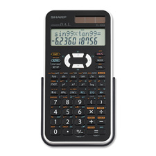 Sharp EL520XBWH Scientific Calculator, 419 Functions, 12-Digit 2-Line, BK/WE