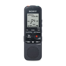 Sony ICDPX312 Digital Flash Voice Recorder, 2GB, Noise Cut, Black