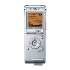 Sony ICDUX512 Digital Flash Voice Recorder, Backlit Display, Silver, SONICDUX512, SON ICDUX512