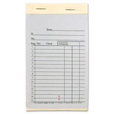 Business Source 39557 Sales Book, Single Carbon, 2-Part, 3-5/10'' x 5-1/8'', 10/PK, WE, BSN39557, BSN 39557