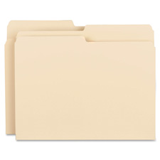 Business Source 17524 File Folder, Ltr, 11PT, 1/2'', 100/BX, Manila