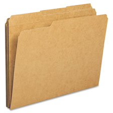 Sparco SP20890 File Folders, Ltr, 11PT, 1/3 Exp, 100/BX, Kraft