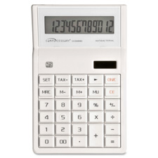 Compucessory 58580 Calculator, 12-Digit, Hand Held, White