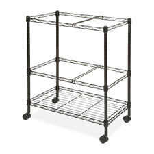 LLR 45650 Lorell Two-Tier Mobile Wire File Cart LLR45650