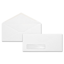 Business Source 04468 Security Window Envelope, No.10, 24lb., 500/BX, White/Wove