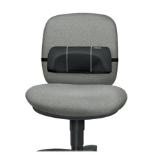 Fellowes 9190701 Lumbar Back Support, 12'' x 3-1/8'' x 5'', Black