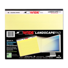 ROA 74501 Roaring Spring Wide Landscape Canary Writing Pads ROA74501