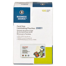 BSN 20851 Bus. Source Clear Laminating Credit Card Pouch BSN20851