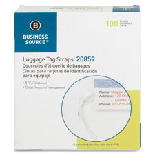 BSN 20859 Bus. Source Luggage Tag Plastic Strap BSN20859