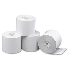 Business Source 31822 Paper Roll, Single Ply, Bond, 2-1/4'' x 165', 100RL/CT, WE