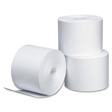 Business Source 31823 Paper Roll, Single Ply, Bond, 2-3/4'' x 165', 50RL/CT, WE