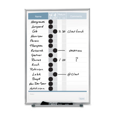 QRT 33703 Quartet Matrix Employee In/Out Board QRT33703