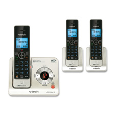 VTech LS64253 Cordless Phone w/Call Waiting, Caller ID, 3-Hndset, SR/BK