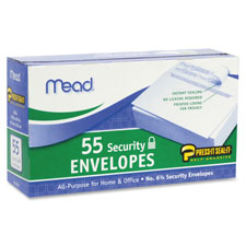 MEA 75030 Mead Press-it No. 6 Security Envelopes MEA75030