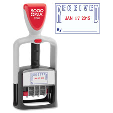 COS 011034 COSCO 2000 PLUS Self-Inking Two-Color Word Dater COS011034