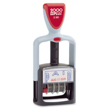 COS 011033 COSCO 2000 PLUS Self-Inking Two-Color Word Dater COS011033