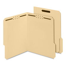 GLW 24537AM Globe-Weis Manila Top Tab Folders with Fasteners GLW24537AM