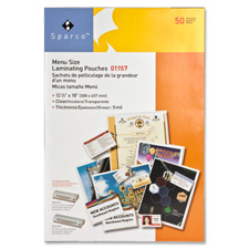 SPR 01157 Sparco Pre-trimmed Letter Size Laminating Pouches SPR01157