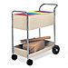 Fellowes 40922 Steel Mail Cart, 20'' x 40-1/2'' x 39'', Gray/Silver Chrome, FEL40922, FEL 40922