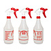 Continental 9223SP Sprayer And Bottle, 24 oz, 3/PK, Red/White, CMC9223SP, CMC 9223SP