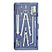 Chartpak 1503NC Drafting Set, 5 Piece, Chrome Plated Fine Tool Steel, Silver, CHA1503NC, CHA 1503NC