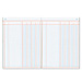 Rediform 56303 Single Page Book, 3 Column, 80 Pages, 7'' x 9-1/4'', Blue, RED56303, RED 56303