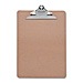 Sparco 00895 Hardboard Clipboard, Nickel-Plated Clip, 9'' x 12-1/2'', Brown, SPR00895, SPR 00895