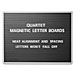Quartet 901M Message Board, Letter Size 3/4'', Brd Dim 24'' x 18'', Black, QRT901M, QRT 901M