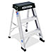 Werner 150B Step Stool, 300lb Cap, 17'' x 19'' x 24'', Aluminum, WER150B, WER 150B