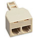 Softalk 04425 Modular Duplex Jack, 2 Outlets, Ivory, SOF04425, SOF 04425