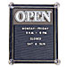 Nudell Plastics 50400 Open/Closed Sign w/Message Board, 12-3/4'' x 15-3/4'', Black, NUD50400, NUD 50400