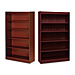 Lorell 60072 4 Shelf Panel Bookcase, 36''Wx12''Dx48''H, Mahogany, LLR60072, LLR 60072