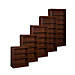 Lorell 60077 Bookcase, 4-Shelves, Adjustable, 36''Wx12''Dx48''H, Mahogany, LLR60077, LLR 60077