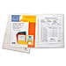 Sparco 01844 Transparent Portfolio, 2-Pockets, 60 Sht Cap, Letter, 5/PK, Ast., SPR01844, SPR 01844