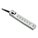 Fellowes 99004 Surge Protector, 7 Outlets, 6' Cord, 840 Joules, White, FEL99004, FEL 99004