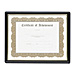 Sparco 02325 Framed Certificate, 11'' x 8-1/2'', Black/Gold Frame, SPR02325, SPR 02325