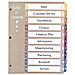 Sparco Pro Color Tab Divider System