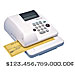 MAX EC-70 Memory Electronic Check Writer - 14 Digits / 1 Column  - Business, Personal - Cream