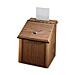 Lorell 60152 Suggestion Box, With Lock, 7-3/4'' x 7-1/4'' x 9-3/4'', Medium Oak, LLR60152, LLR 60152