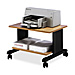 Safco 1880CY Printer Stand, 2-Level, 23-1/2'' x 20'' x 15'', Black/Cherry, SAF1880CY, SAF 1880CY