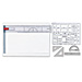 Koh I Noor 522130INT Interior Design Draft Kit, 18-1/2'' x 13'' x 3/8'', White, KOH522130INT, KOH 522130INT